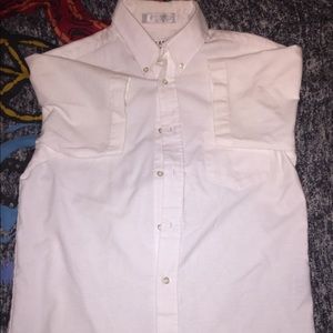 John Henry short sleeve white dress/uniform shirt